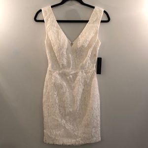 Lulu’s white Lace Cutout mini dress
